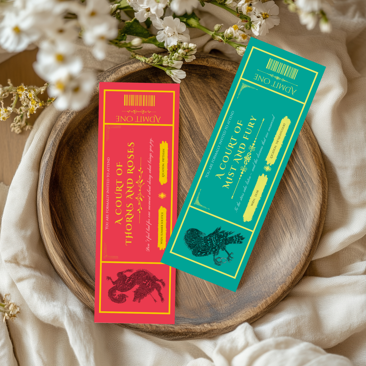 ACOTAR Inspired Colour Co-ordinating Bookmark Set