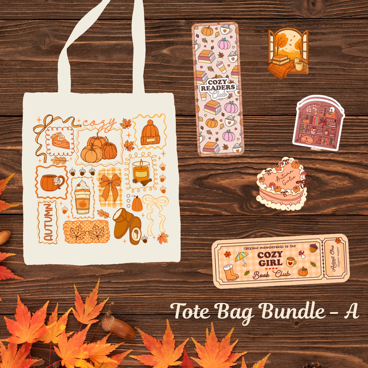 Cozy Collection Bundles - Tote, mugs, Bookmarks and Stickers