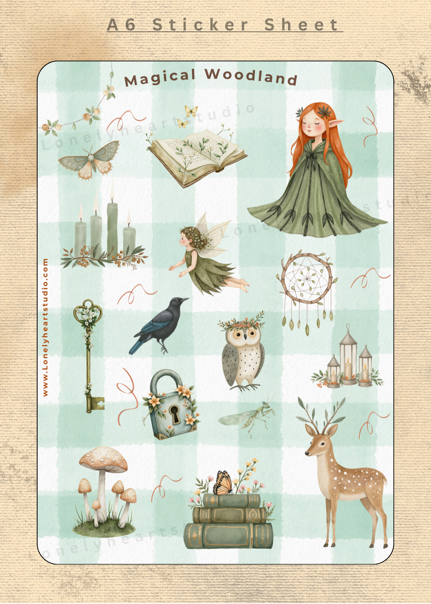 Magical Woodland Whimsical A6 Sticker Sheet