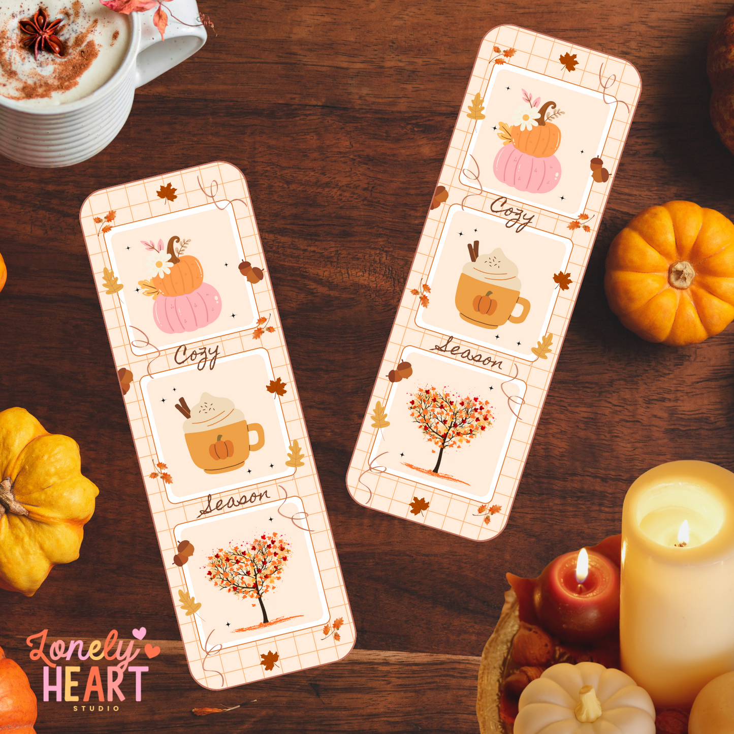 Cozy Season Bookmark | Autumn Reading Accessory | Fall Gift for Book Lovers