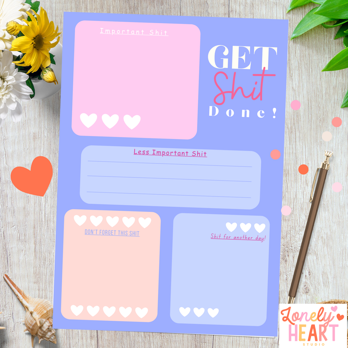 Get Sh*t Done fun A5 Notepad 50 Pages