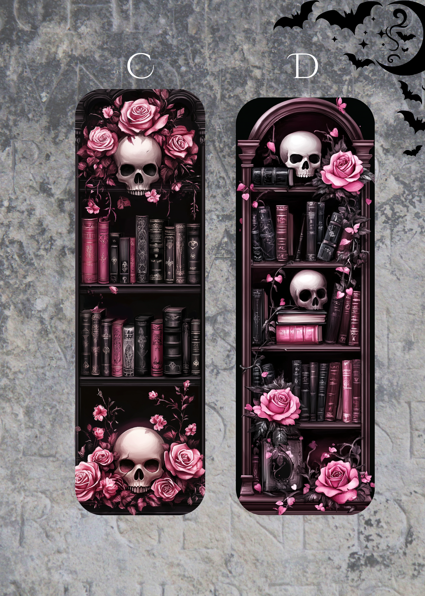 Gothic Bookmarks – 4 Darkly Romantic Designs (2 x 6") Matte Finish
