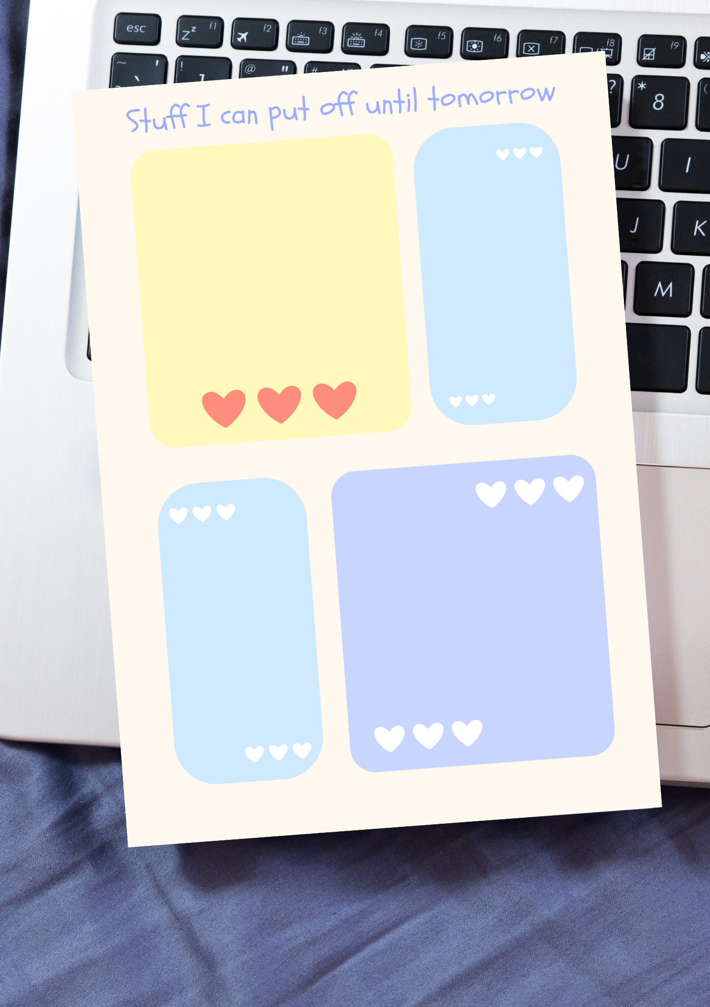 Stuff I can put off until tomorrow - A5 50 Page Notepad