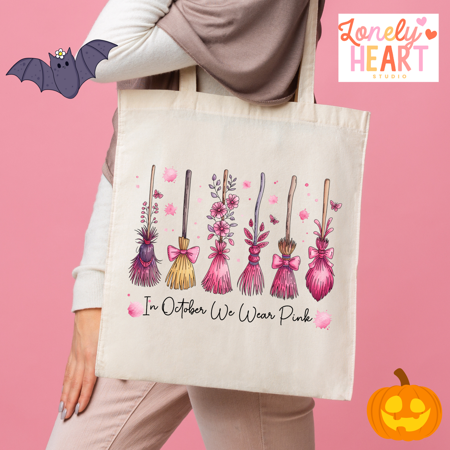 🎀 Breast Cancer Awareness Tote Bags (20% Donated to Cancer Research)