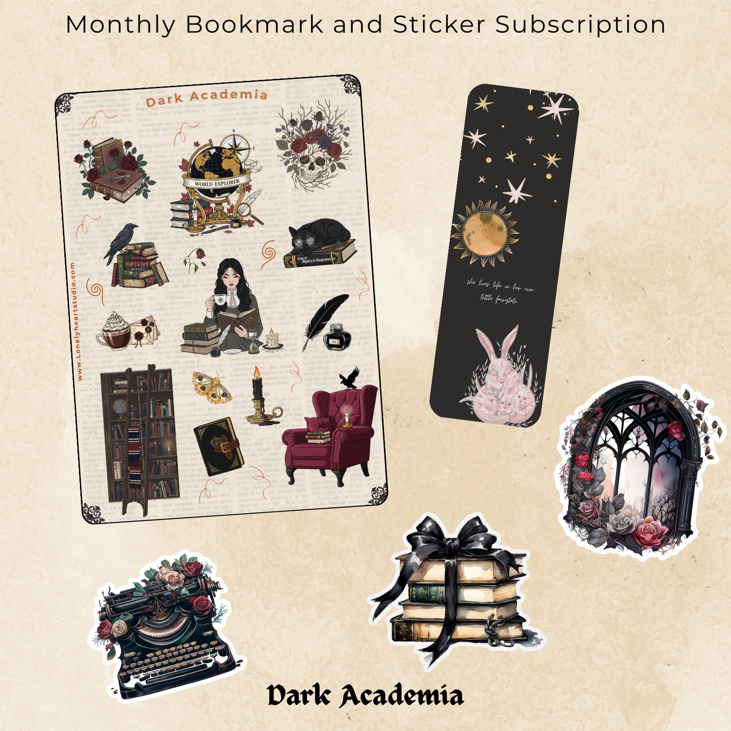 Bookmark & Sticker Bundle Monthly Subscription ✨ (Intro Price £5!)