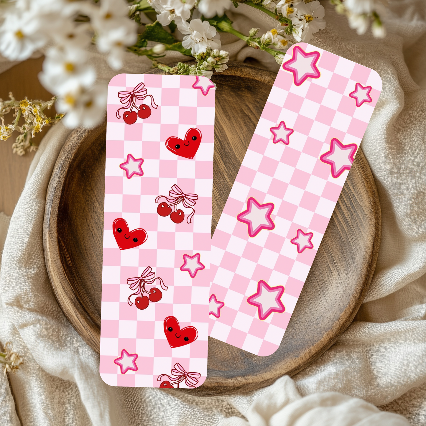 🎀 Coquette Girly Bookmarks – Cherries, Cream Cakes & Strawberries🍒🍰🍓Buy 2, Get 1 FREE!