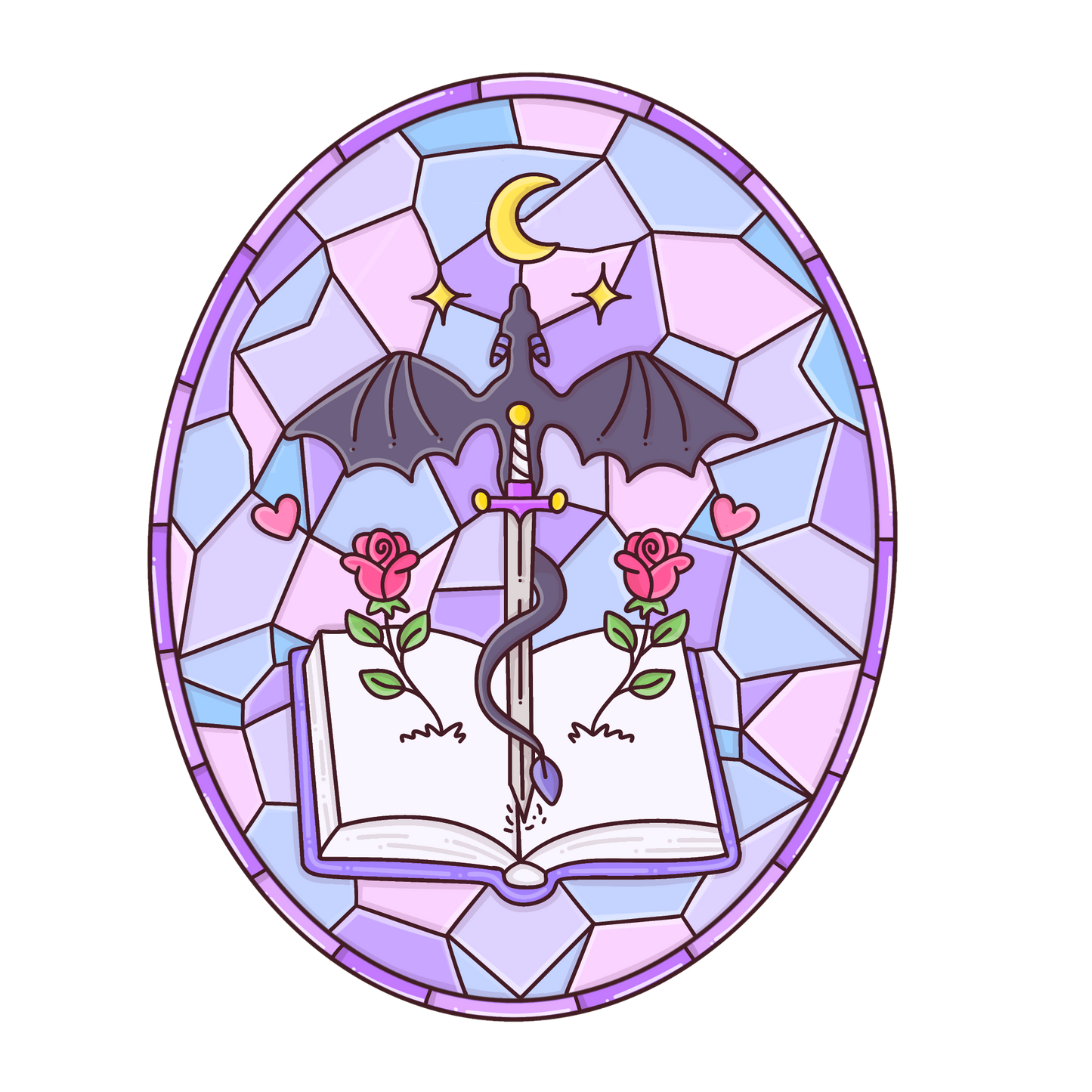 Fantasy Holographic stain glass window Sticker – Fantasy Aesthetic 💜