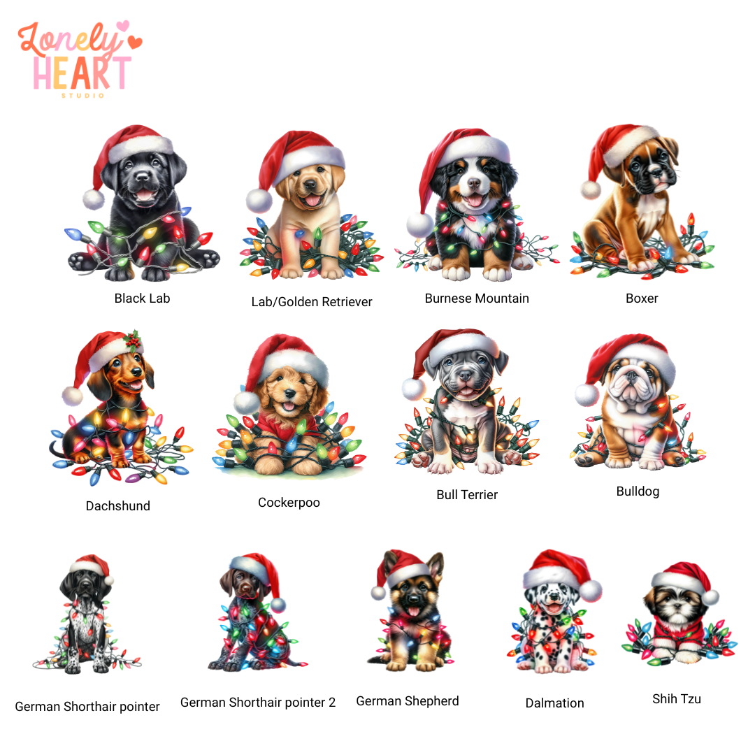 🎄 Personalised Dog Breed Christmas Santa Sack – Christmas Gift Bag