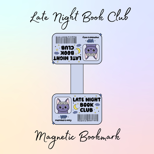 Book Club Membership card Magnetic Bookmarks - Late Night, True Crime, Romance and Smutty