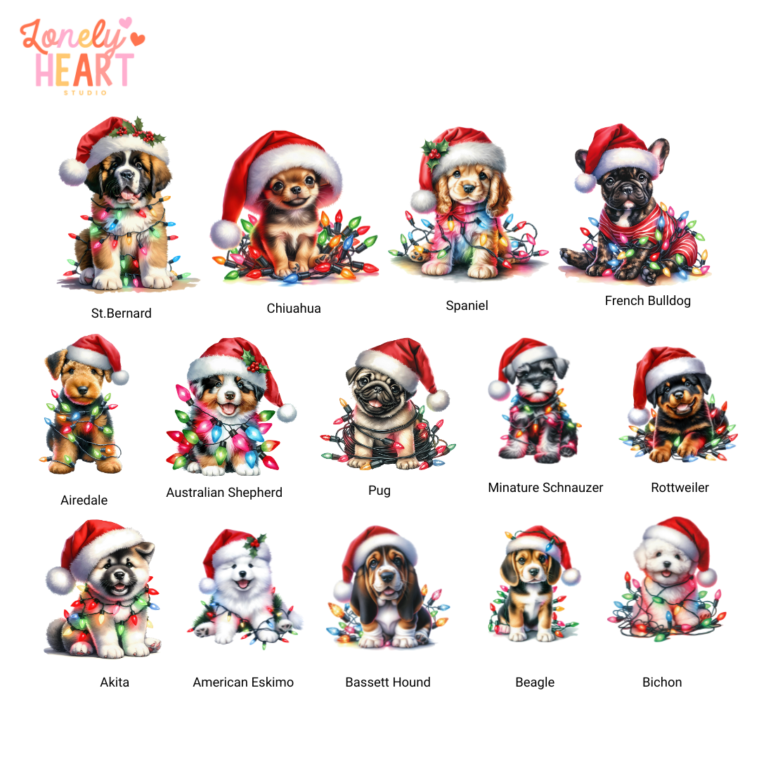🎄 Personalised Dog Breed Christmas Santa Sack – Christmas Gift Bag