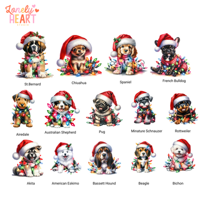🎄 Personalised Dog Breed Christmas Santa Sack – Christmas Gift Bag