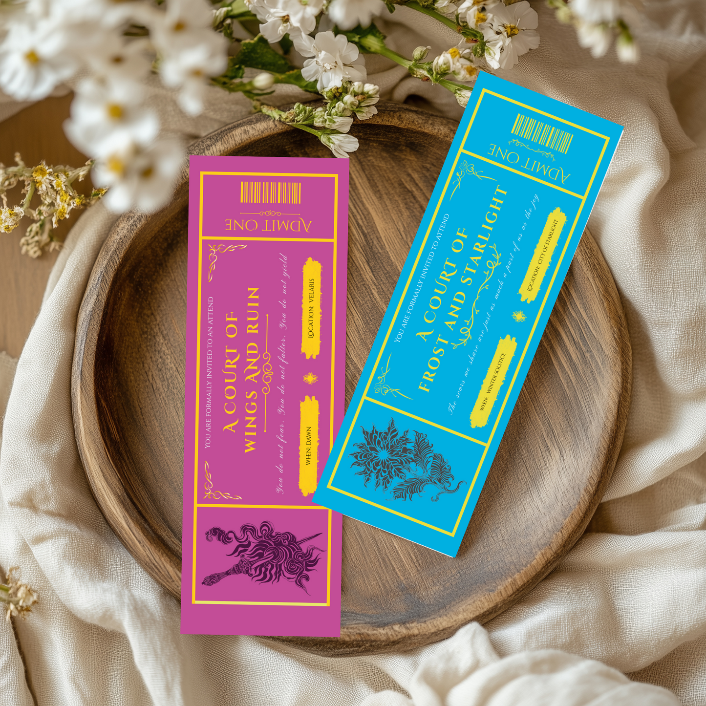 ACOTAR Inspired Colour Co-ordinating Bookmark Set
