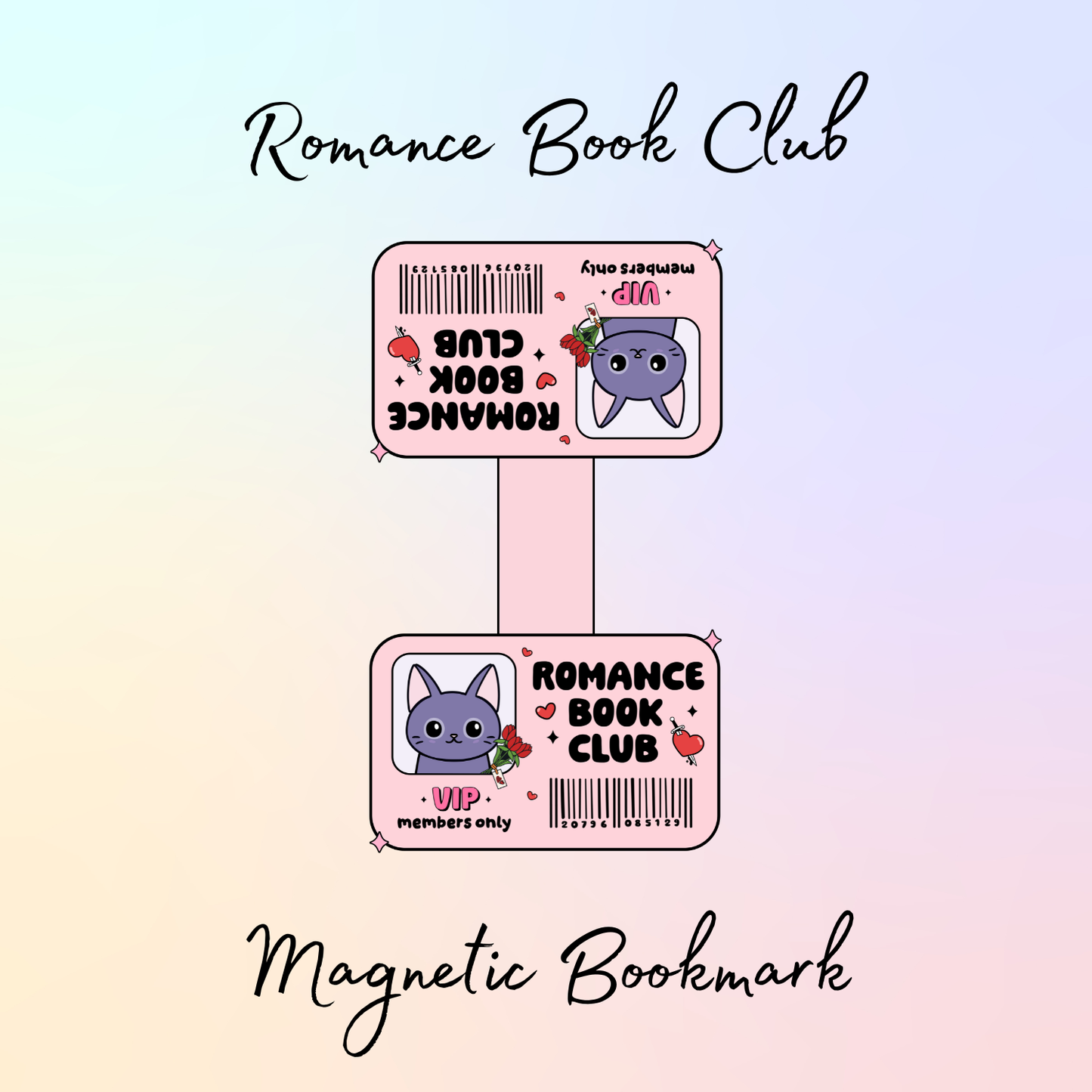 Book Club Membership card Magnetic Bookmarks - Late Night, True Crime, Romance and Smutty