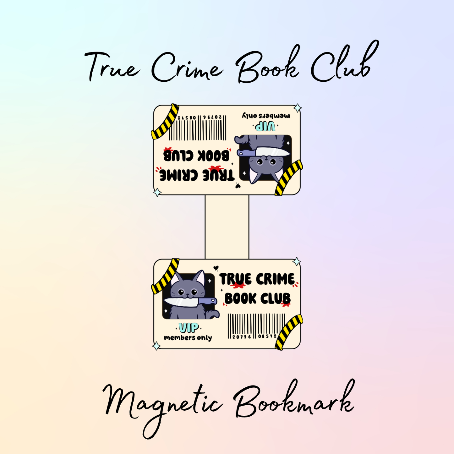 Book Club Membership card Magnetic Bookmarks - Late Night, True Crime, Romance and Smutty