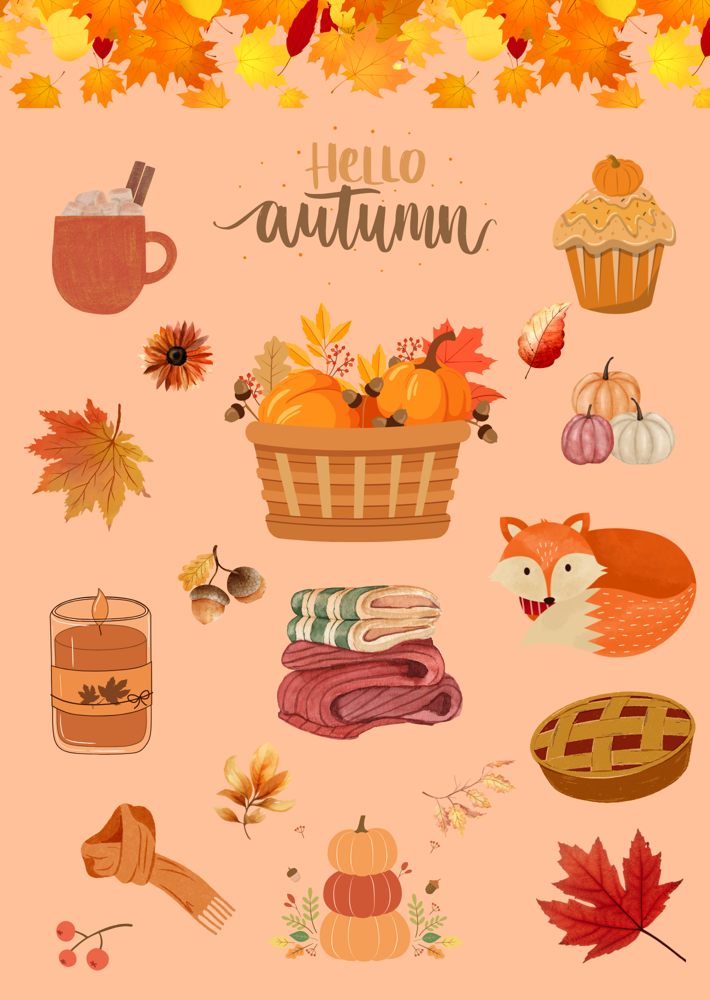 Hello Autumn Kindle insert