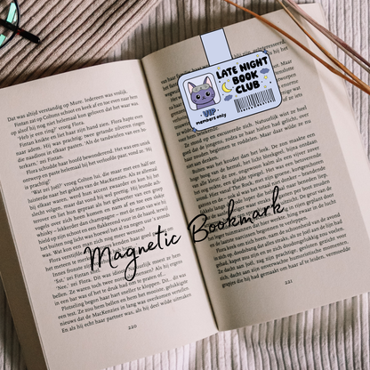 Book Club Membership card Magnetic Bookmarks - Late Night, True Crime, Romance and Smutty