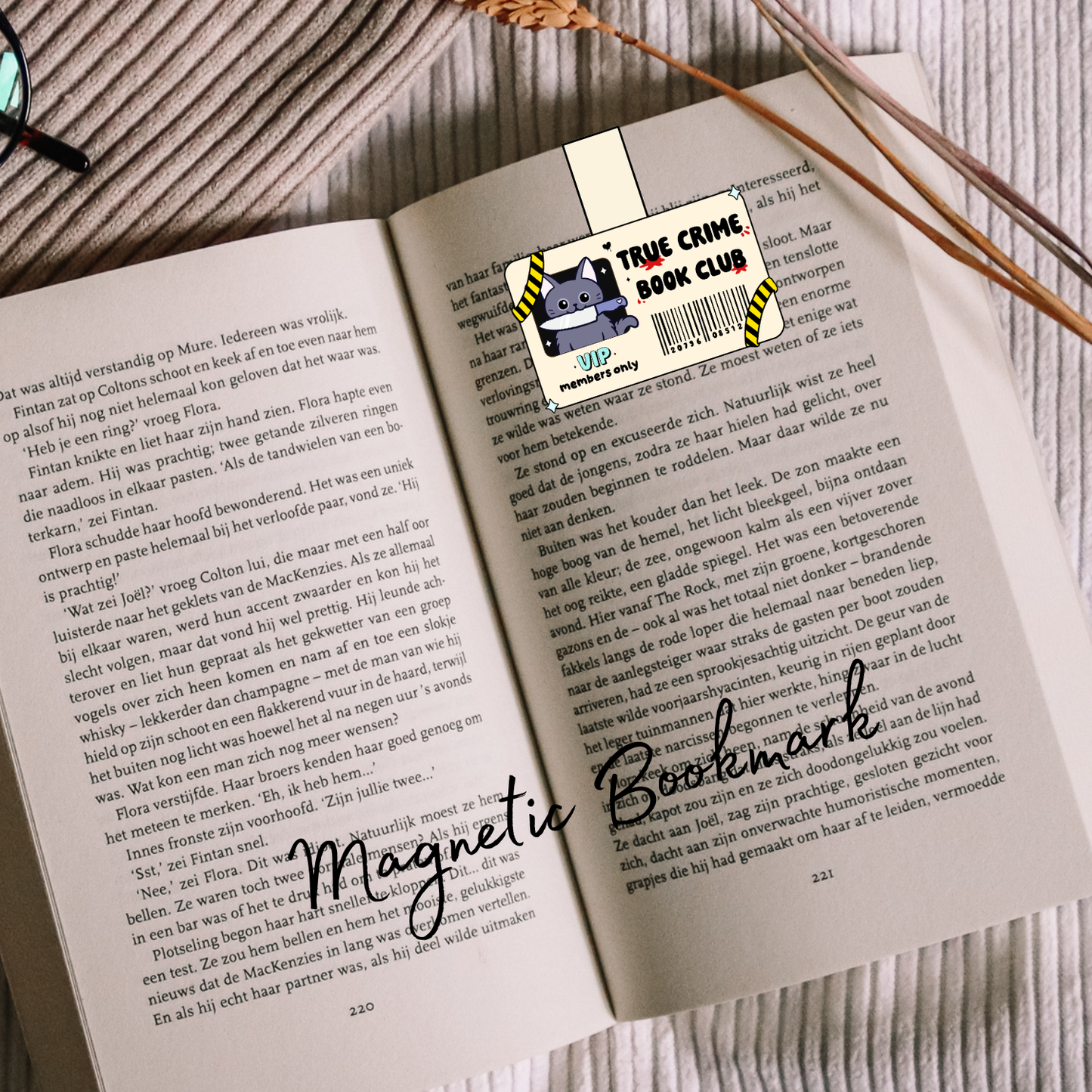 Book Club Membership card Magnetic Bookmarks - Late Night, True Crime, Romance and Smutty
