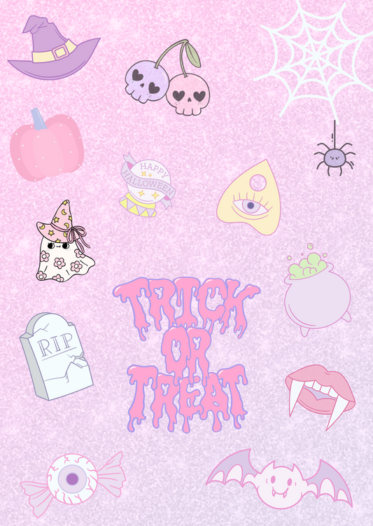 Pastel Halloween Kindle insert