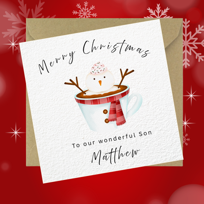Personalised Christmas Card | Cute Christmas Card | Funny Custom Holiday Card for Friends, Kids, Him or Her