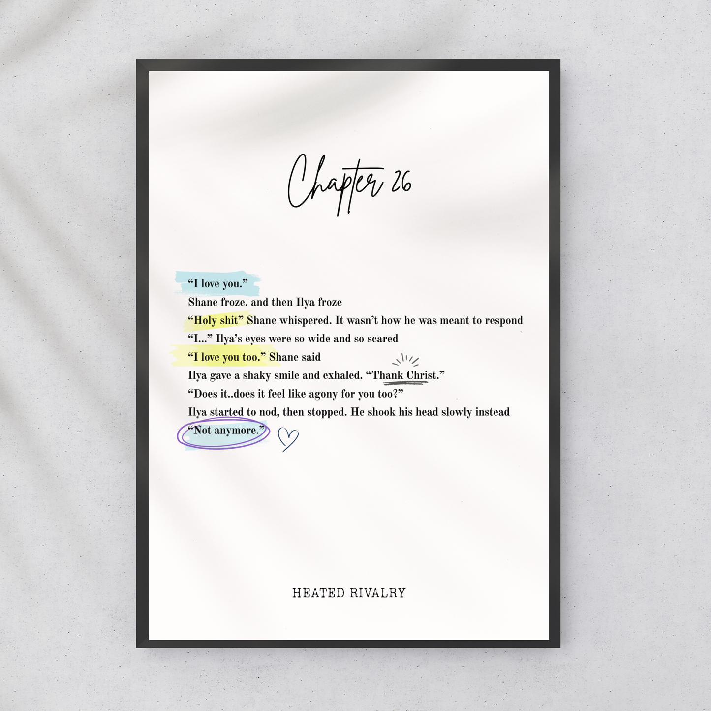 Heated Rivalry Chapter 26 Wall Print - Annotate Edition