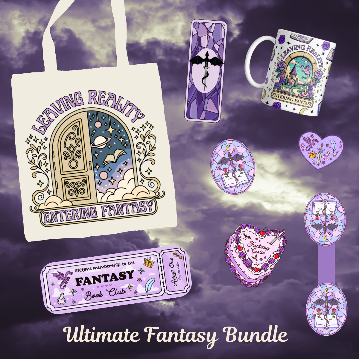 Fantasy Collection Bundles - Tote, mugs, Bookmarks and Stickers