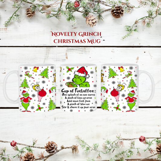 🎄 The Grinch Sweary Mug – Christmas Novelty Fun 11oz Coffee Cup