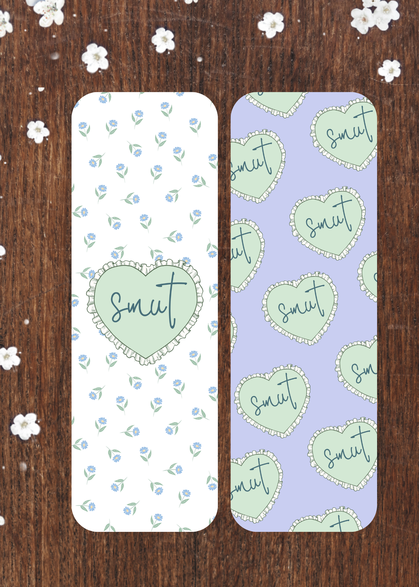 SMUT Pastel Bookmarks - Set of 2 (Lavender, Pale Blue or Pink)