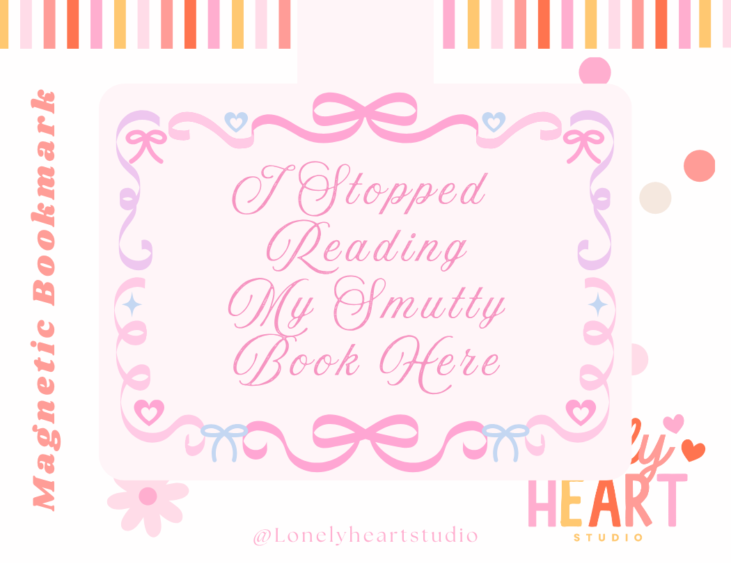 Girly Smutty Book Magnetic Bookmark - Coquette Pastel