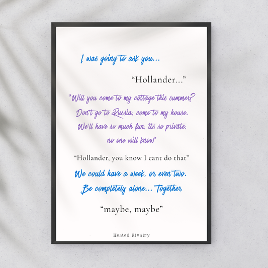 Heated Rivalry Quote Wall print