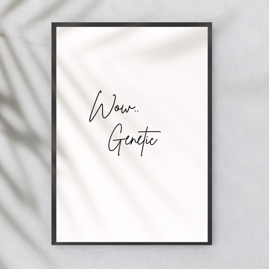 Heated Rivalry 'Wow, Genetic" Quote Wall Print