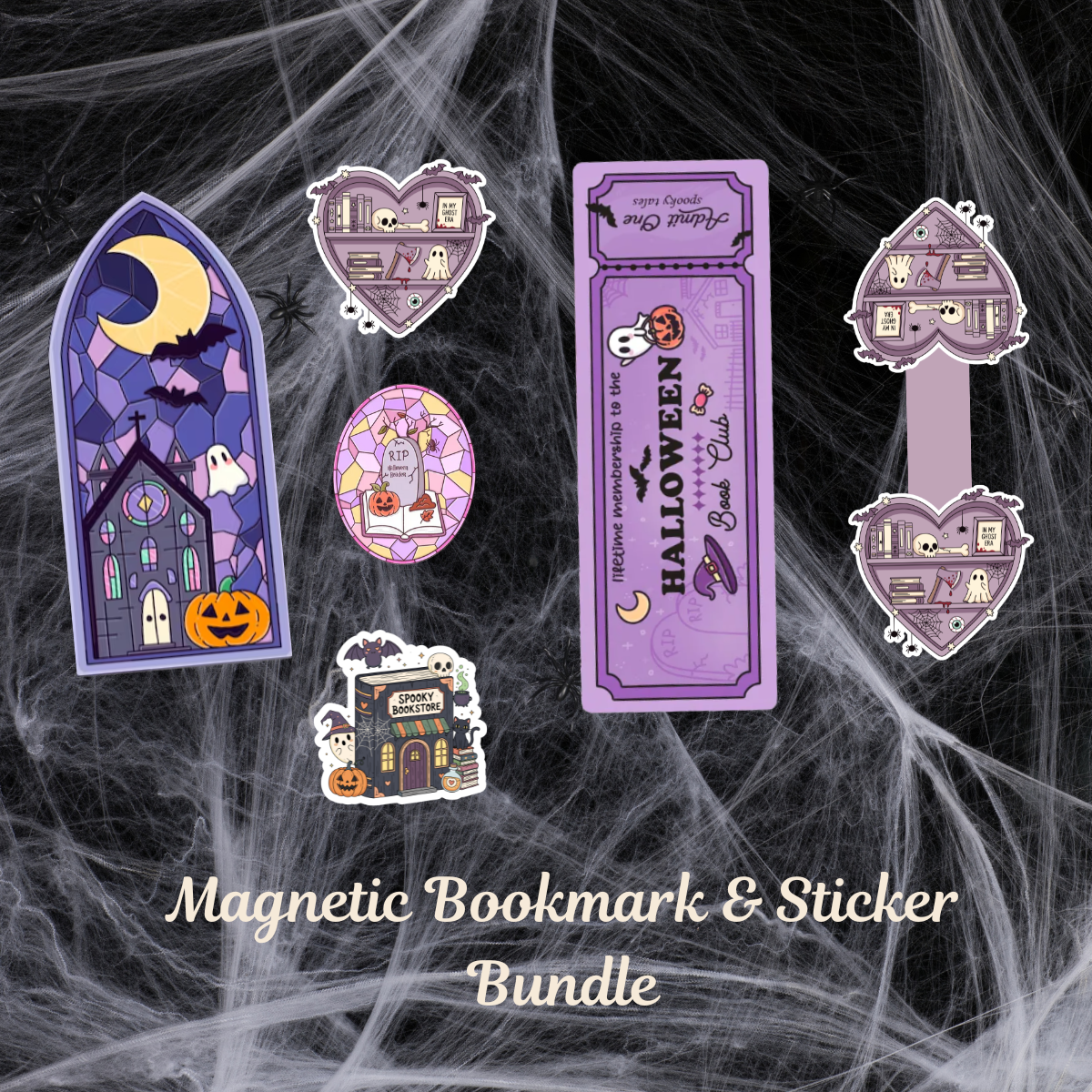 Halloween Collection Bundles - Tote, mugs, Bookmarks and Stickers