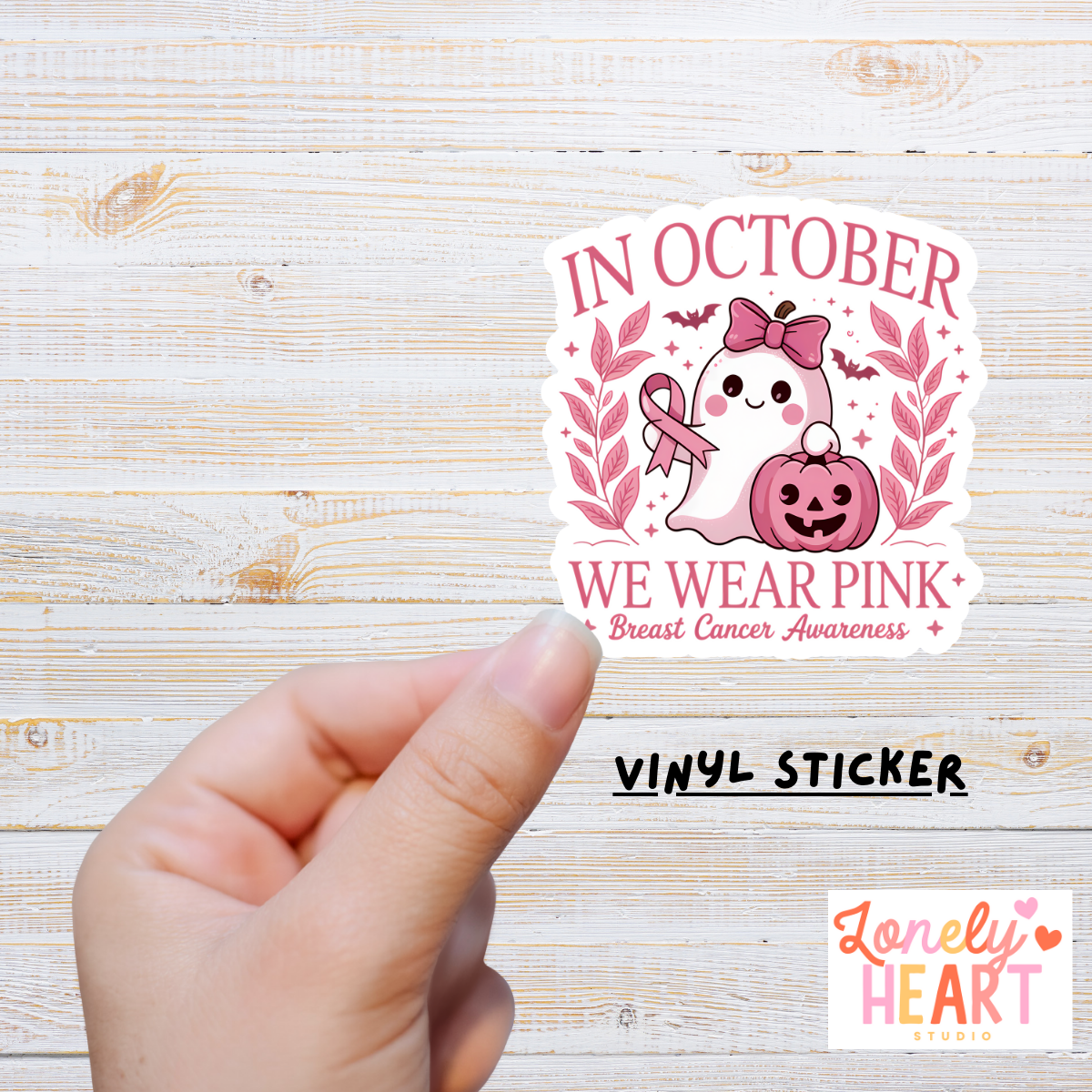 🎀 Breast Cancer Awareness Vinyl Stickers (20% Donated to Cancer Research)