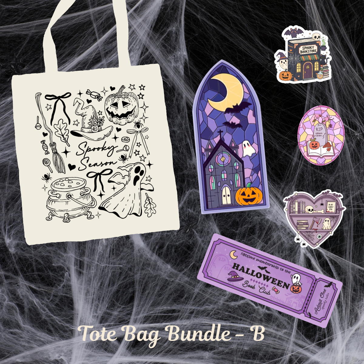 Halloween Collection Bundles - Tote, mugs, Bookmarks and Stickers