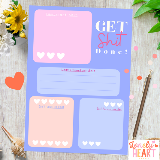 Get Sh*t Done fun A5 Notepad 50 Pages