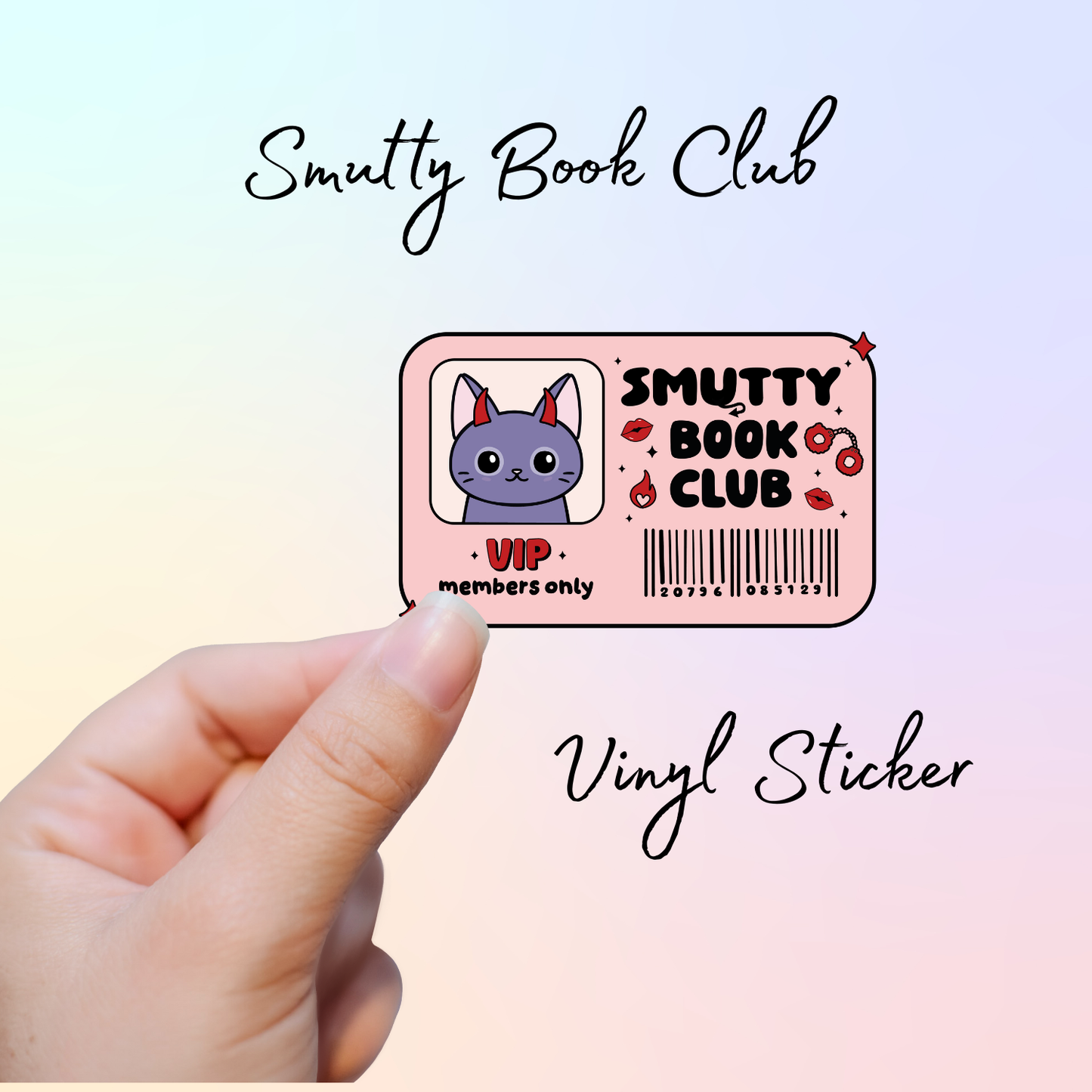 Book Club Membership card Vinyl Stickers - Late Night, True Crime, Romance and Smutty