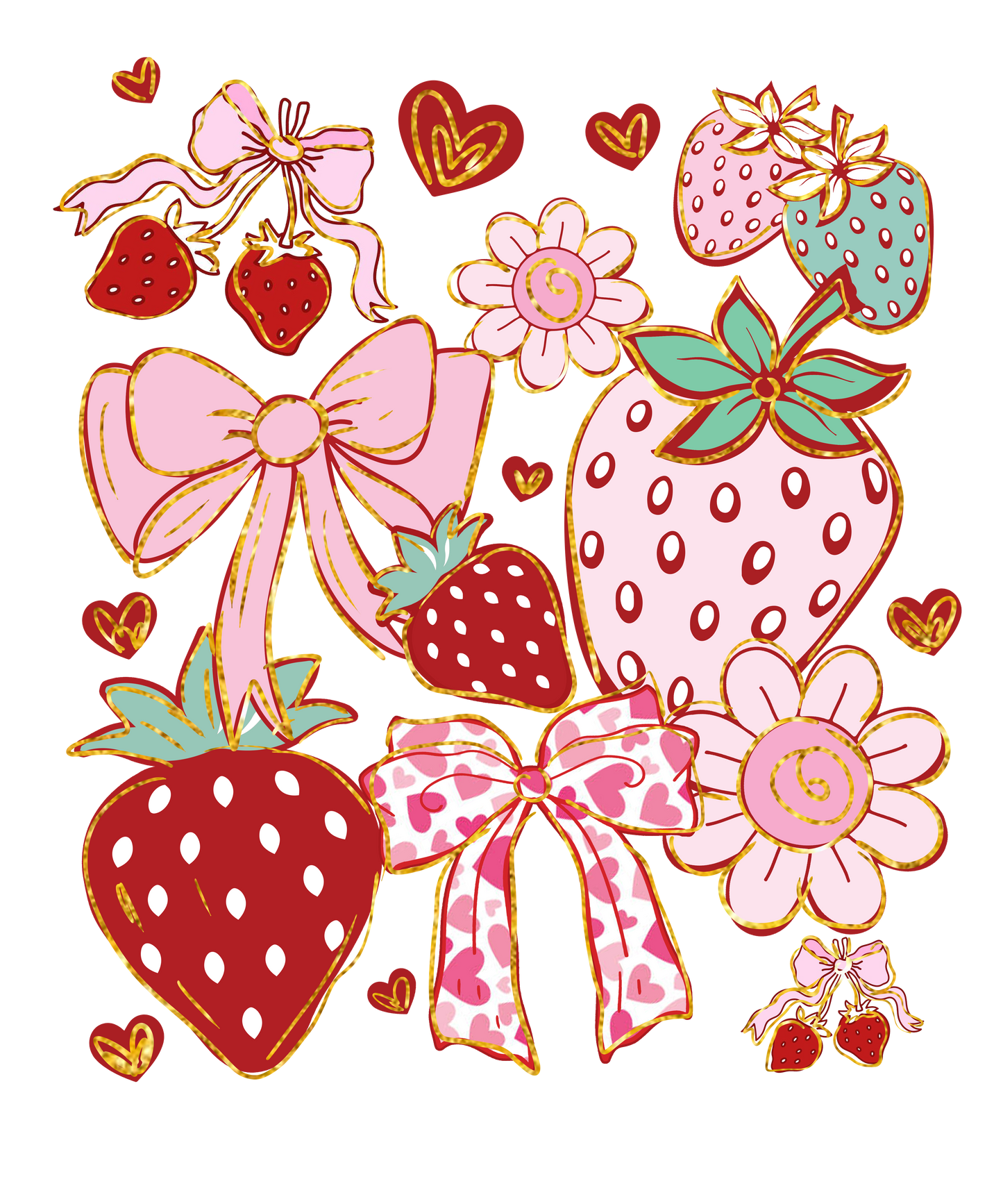 Strawberries & Bows Girly - Tote bag