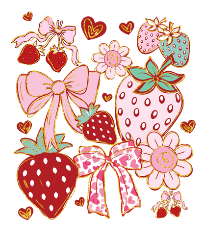 Strawberries & Bows Girly - Tote bag