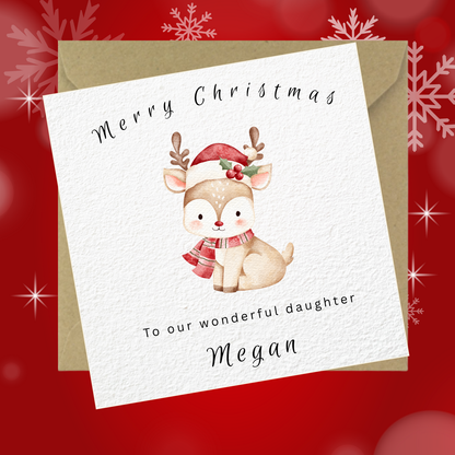 Personalised Christmas Card | Cute Christmas Card | Funny Custom Holiday Card for Friends, Kids, Him or Her