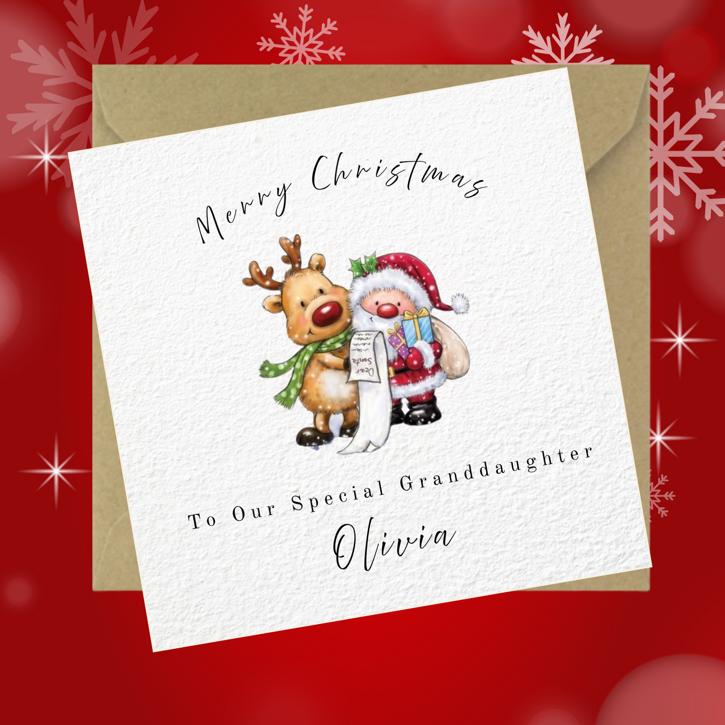 Personalised Christmas Card | Cute Christmas Card | Funny Custom Holiday Card for Friends, Kids, Him or Her