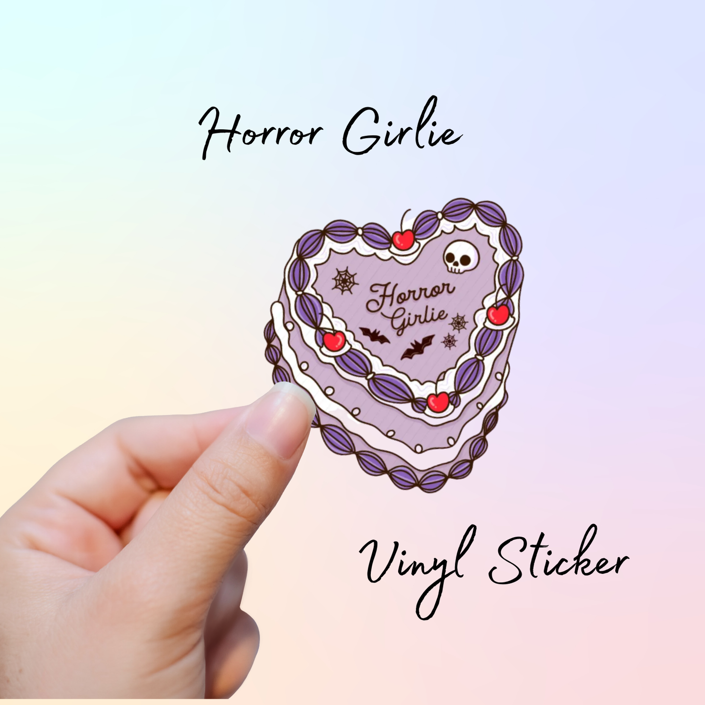 🎂 Birthday Cream Cake Girlie Vinyl Stickers – Fantasy, Romance, Horror, Smut & Seasonal Themes