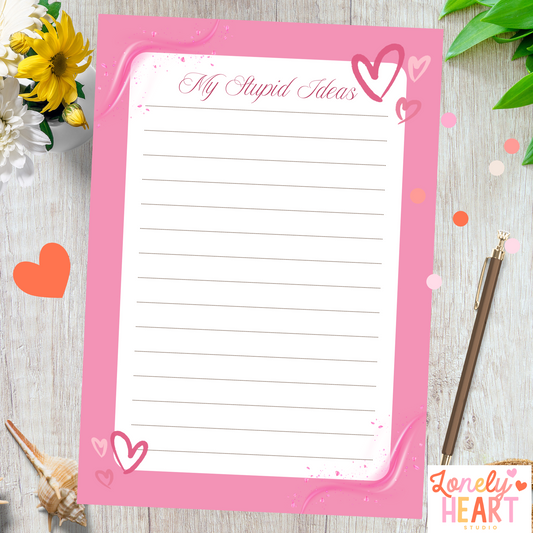 My Stupid Ideas - A5 50 Pages - Notepad