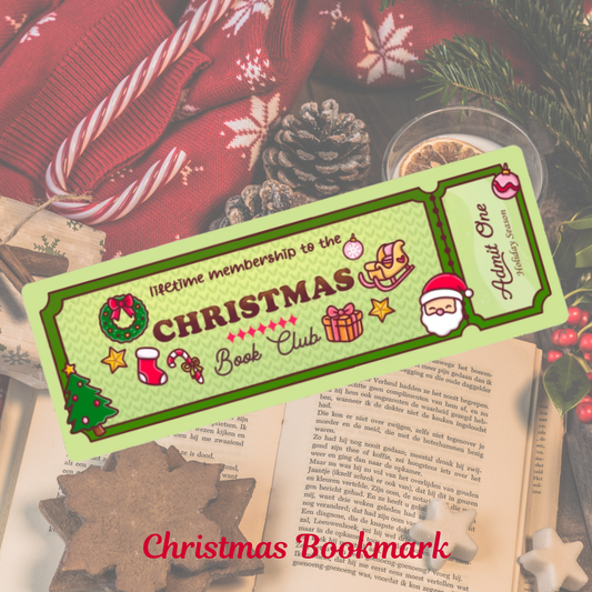 🎄 Lifetime Membership – Christmas Book Club Bookmark