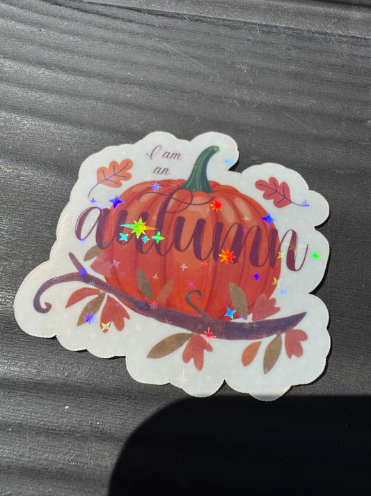 Gilmore Girls inspired 'Im an Autumn' - Glitter Vinyl Sticker