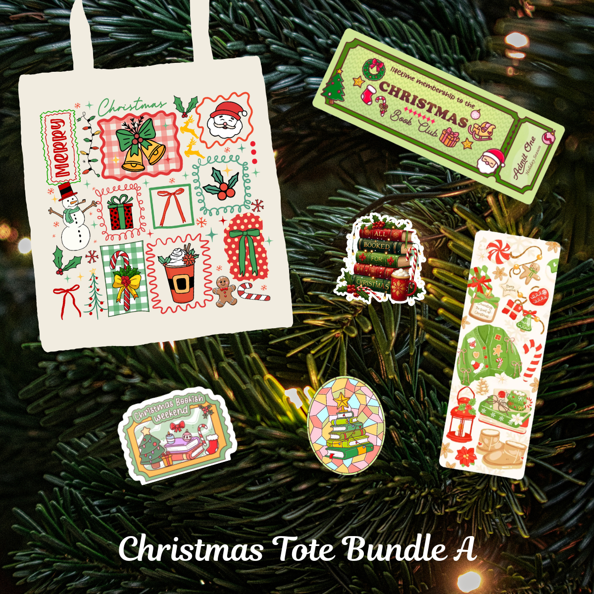 🎄 Christmas Collection Bundles - Stickers, Bookmarks, Tote and Mugs