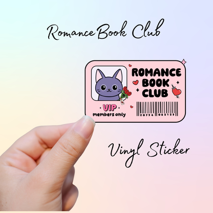 Book Club Membership card Vinyl Stickers - Late Night, True Crime, Romance and Smutty