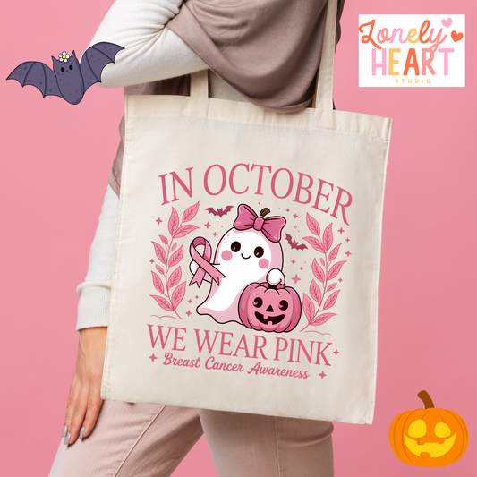 🎀 Breast Cancer Awareness Tote Bags (20% Donated to Cancer Research)