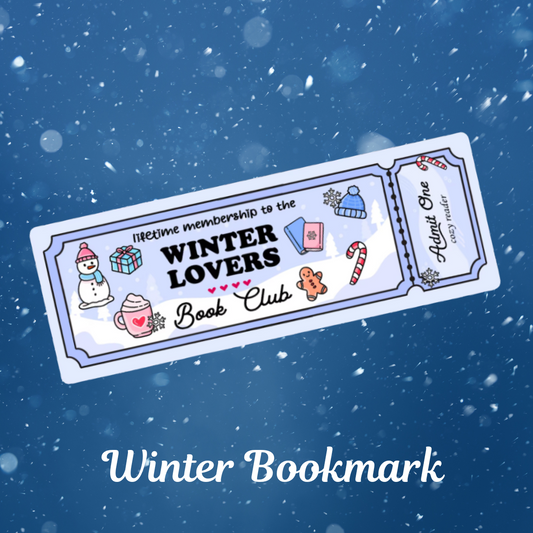🎄 Lifetime Membership – Winter Lovers Book Club Bookmark