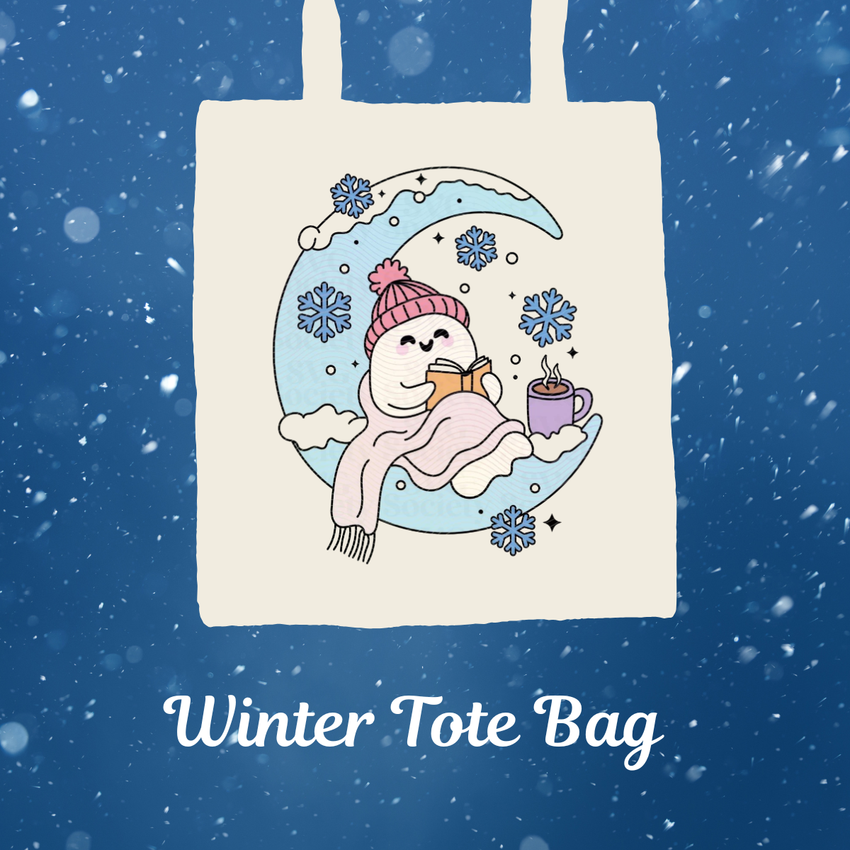 Winter Collection Tote Bags – Festive Vibes | Long Handle