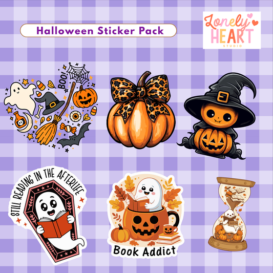 Halloween Sticker Pack - contains Die cut individual 6 vinyl gloss stickers