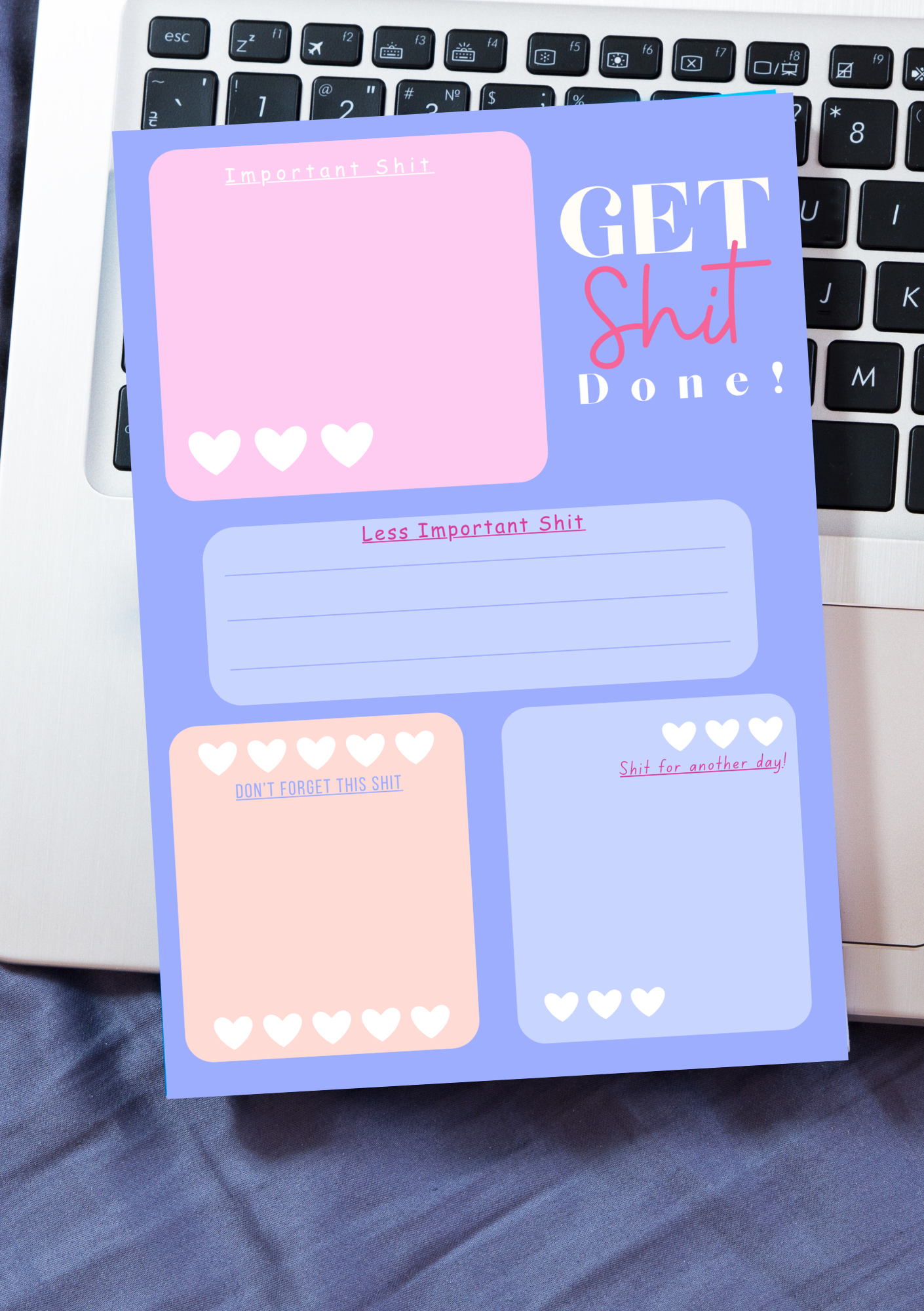 Get Sh*t Done fun A5 Notepad 50 Pages